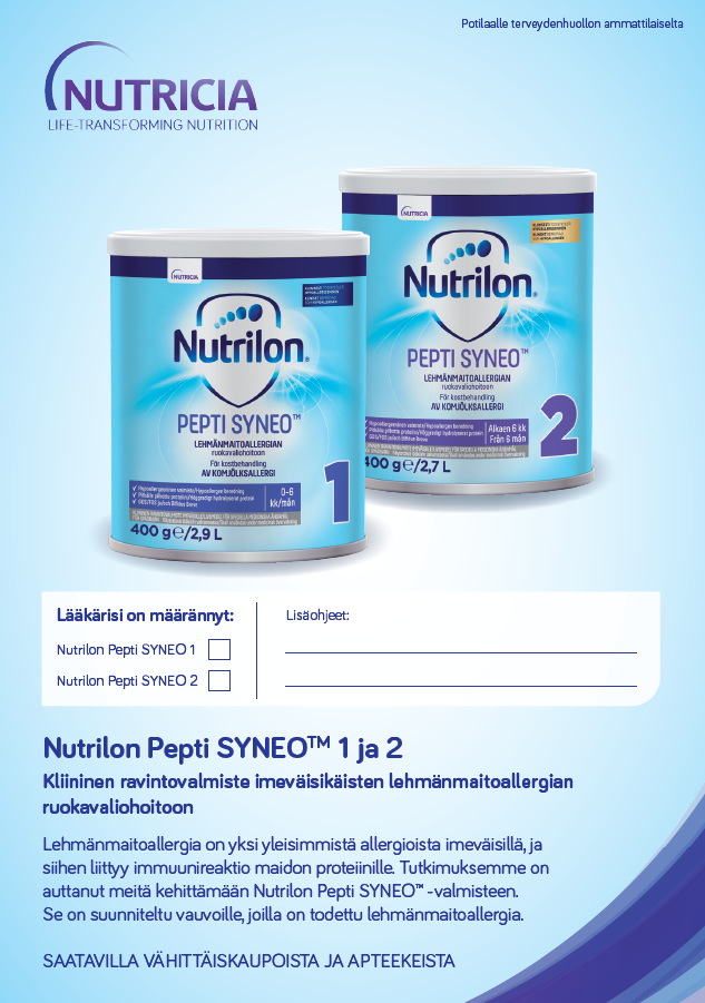 Nutrilon Pepti Syneo Repäisylehtiö